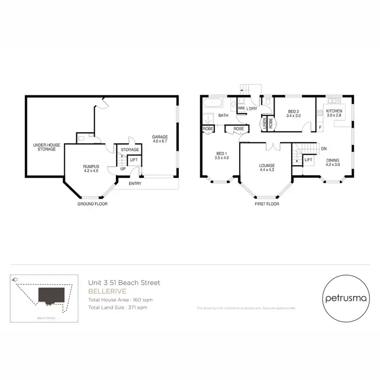 Floorplan of Homely unit listing, 3/51 Beach Street, Bellerive TAS 7018