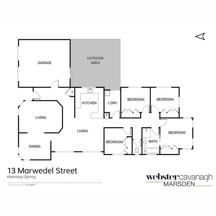 Floorplan of Homely house listing, 12 Marwedel Street, Kearneys Spring QLD 4350