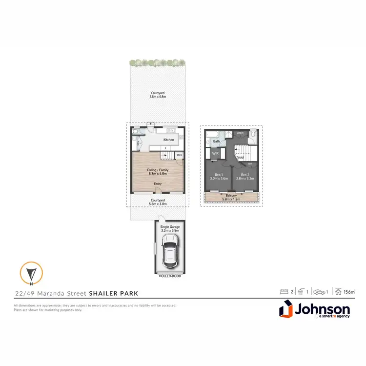 Floorplan of Homely townhouse listing, 22/49 Maranda Street, Shailer Park QLD 4128
