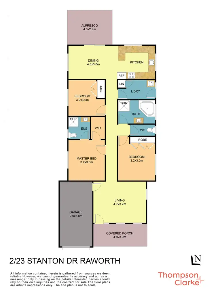 Floorplan of Homely house listing, 2/23 Stanton Drive, Raworth NSW 2321