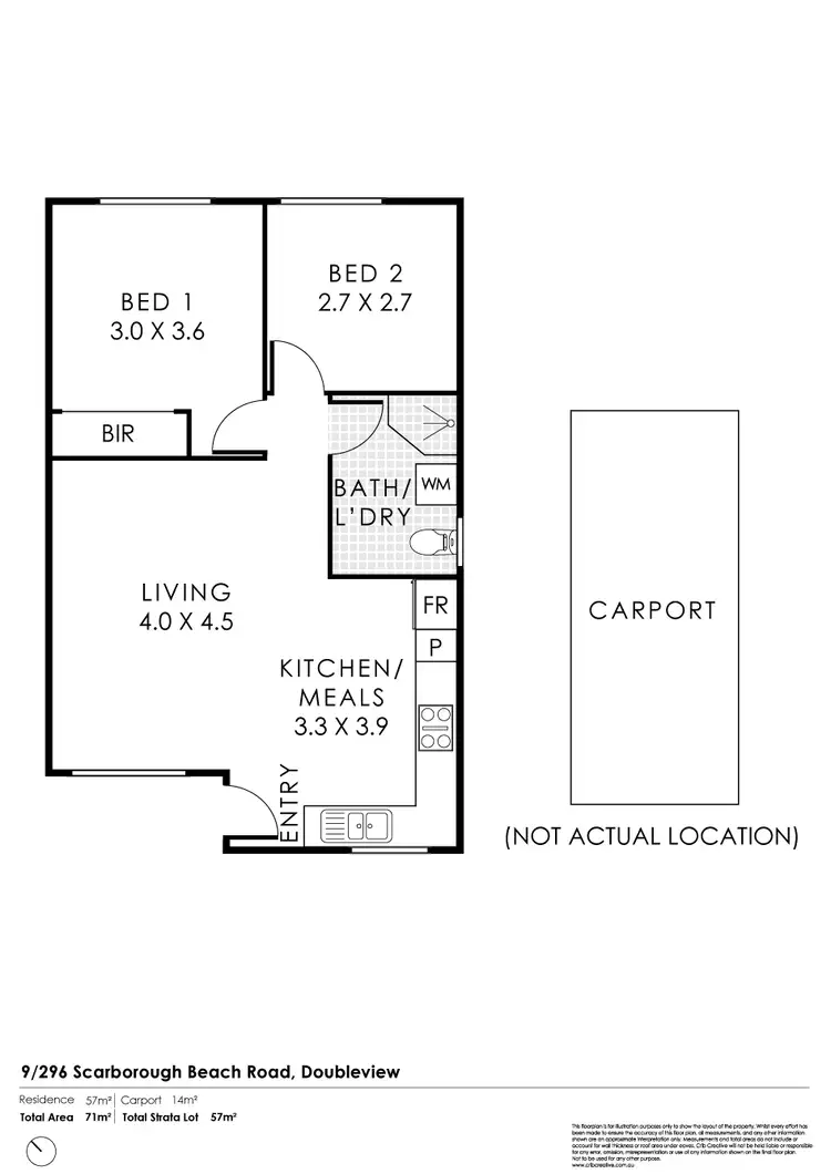 Floorplan of Homely unit listing, 9/296 Scarborough Beach Road, Doubleview WA 6018