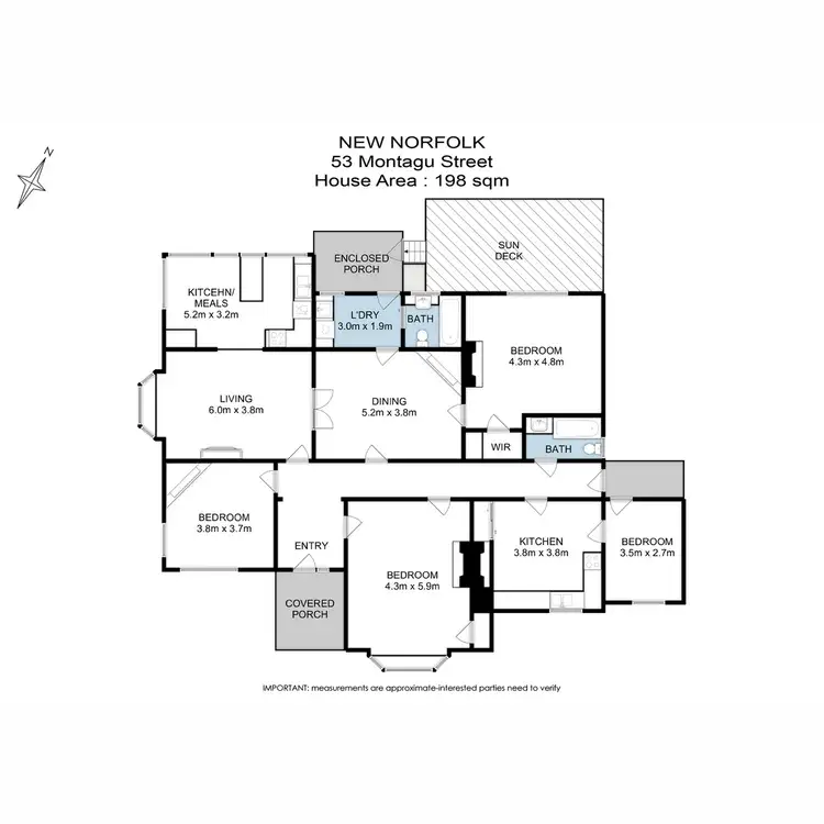 Floorplan of Homely house listing, 53 Montagu Street, New Norfolk TAS 7140
