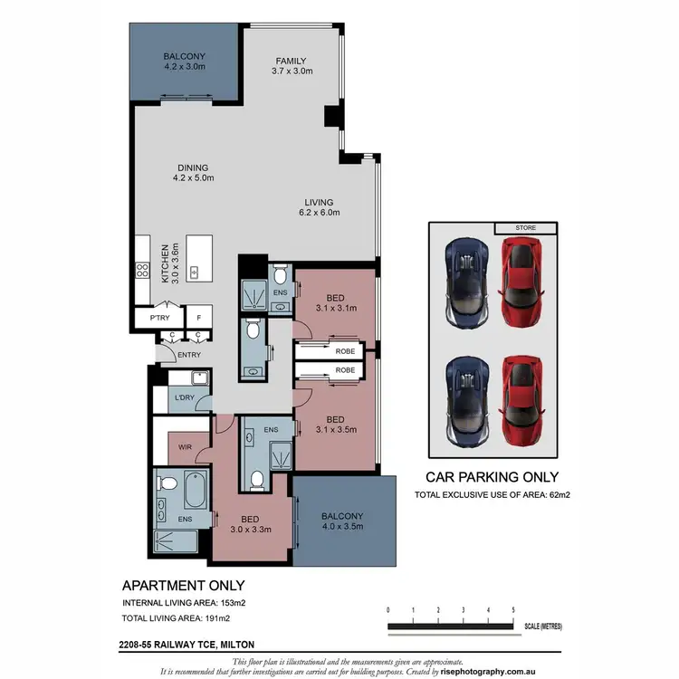 Floorplan of Homely apartment listing, 2208/55 Railway Terrace, Milton QLD 4064