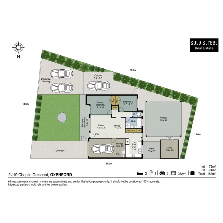 Floorplan of Homely semi-detached listing, 2/19 Chaplin Crescent, Oxenford QLD 4210