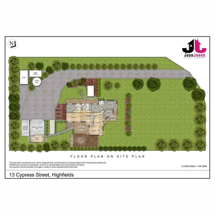 Floorplan of Homely house listing, 13 Cypress Street, Highfields QLD 4352