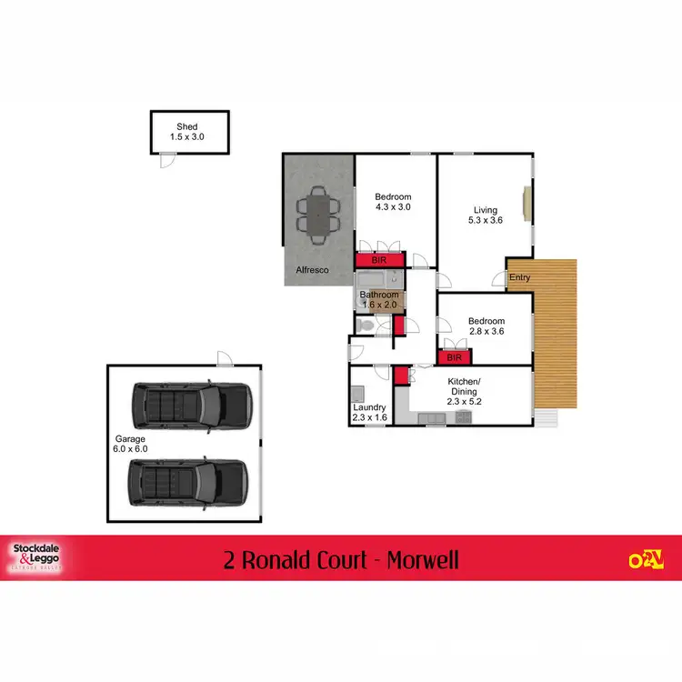 Floorplan of Homely house listing, 2 Ronald Court, Morwell VIC 3840