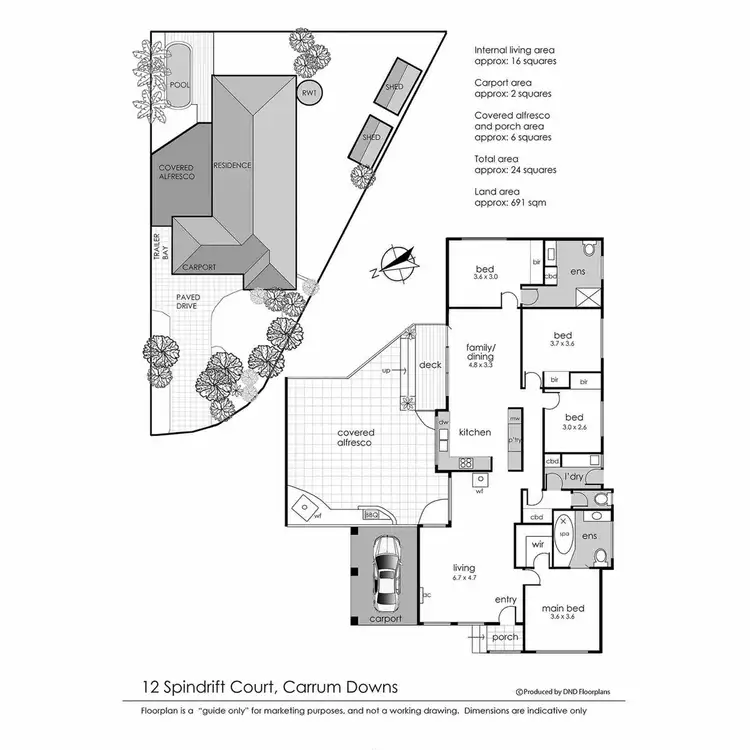 Floorplan of Homely house listing, 12 Spindrift Court, Carrum Downs VIC 3201