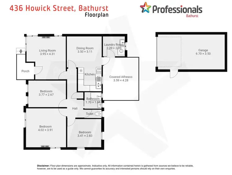 Floorplan of Homely house listing, 436 Howick Street, West Bathurst NSW 2795