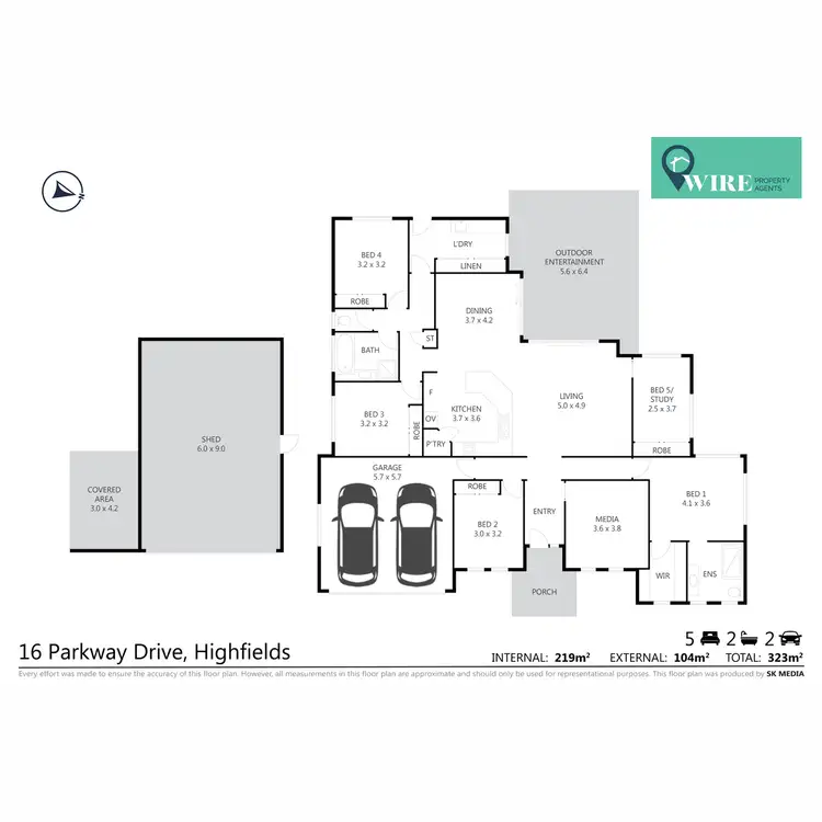 Floorplan of Homely house listing, 16 Parkway Drive, Highfields QLD 4352