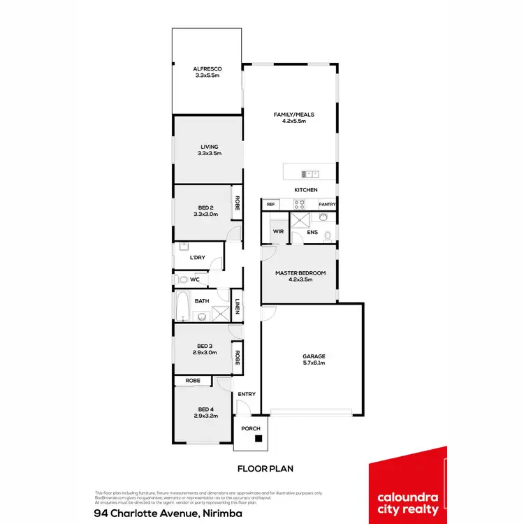 Floorplan of Homely house listing, 94 Charlotte Avenue, Nirimba QLD 4551