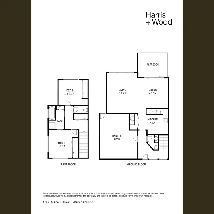 Floorplan of Homely townhouse listing, 1/94 Merri Street, Warrnambool VIC 3280