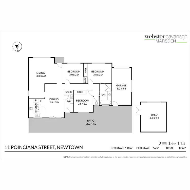 Floorplan of Homely house listing, 11 Poinciana Street, Newtown QLD 4350