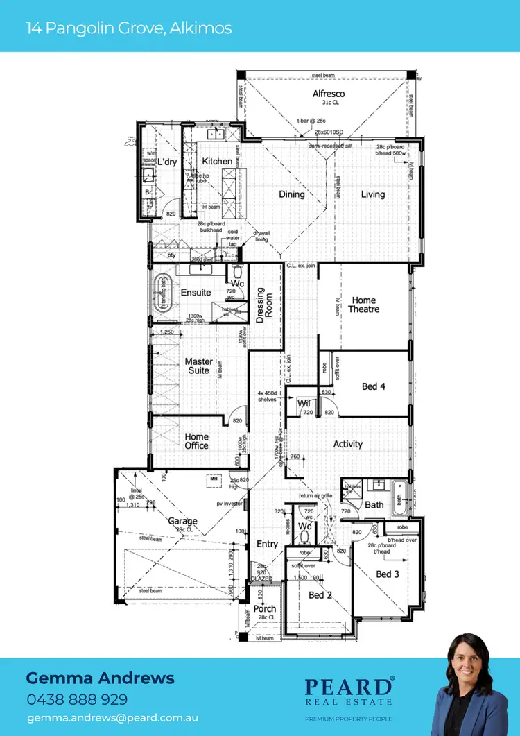 Floorplan of Homely house listing, 14 Pangolin Grove, Alkimos WA 6038