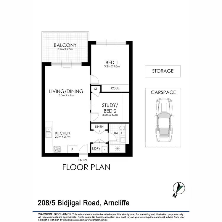 Floorplan of Homely apartment listing, 208/5 Bidjigal Road, Arncliffe NSW 2205