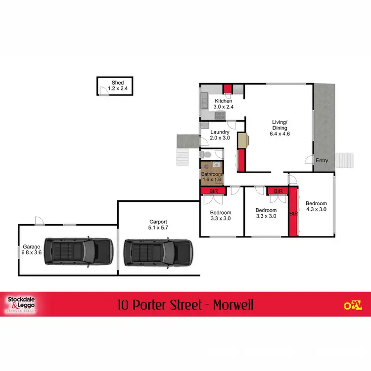 Floorplan of Homely house listing, 10 Porter Street, Morwell VIC 3840