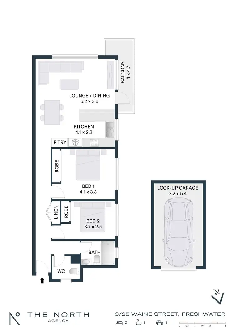 Floorplan of Homely apartment listing, 3/25 Waine Street, Freshwater NSW 2096