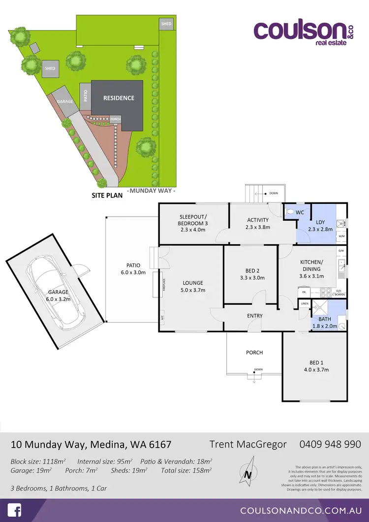 Floorplan of Homely house listing, 10 Munday Way, Medina WA 6167