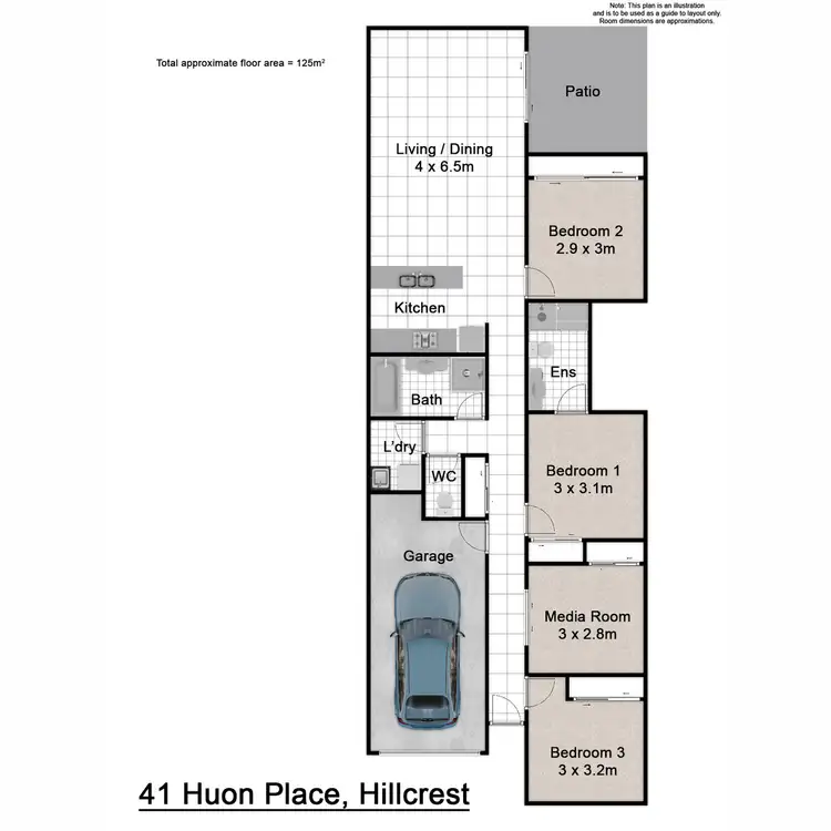 Floorplan of Homely house listing, 41 Huon Place, Hillcrest QLD 4118