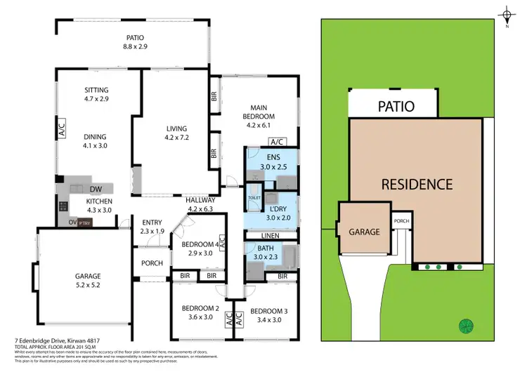 Floorplan of Homely house listing, 7 Edenbridge Drive, Kirwan QLD 4817