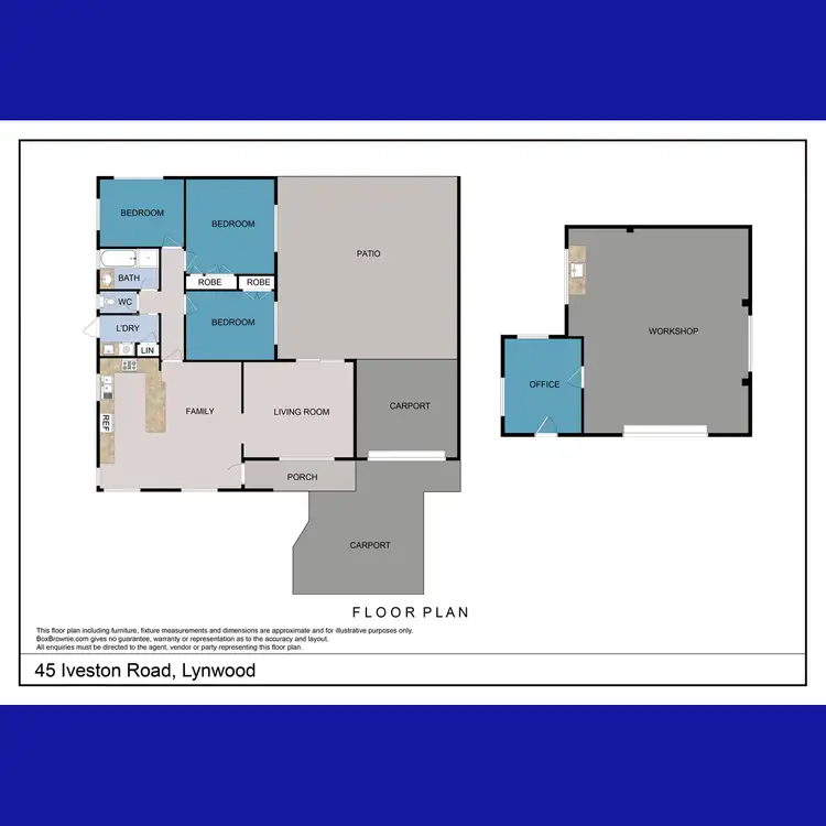 Floorplan of Homely house listing, 45 Iveston Road, Lynwood WA 6147