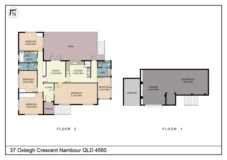 Floorplan of Homely house listing, 37 Oxleigh Crescent, Nambour QLD 4560