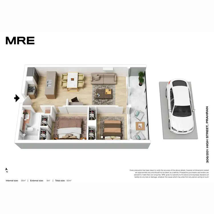 Floorplan of Homely apartment listing, 306/201 High Street, Prahran VIC 3181