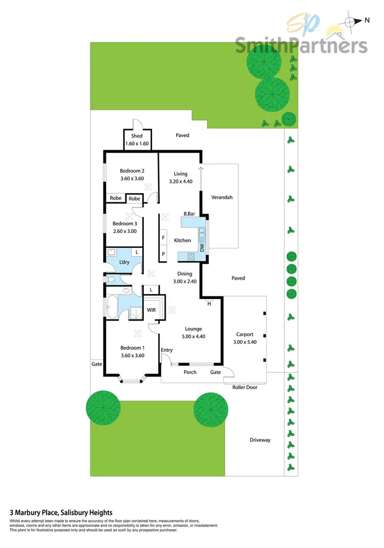 Floorplan of Homely house listing, 3 Marbury Place, Salisbury Heights SA 5109