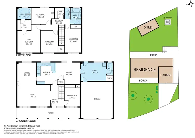 Floorplan of Homely house listing, 13 Amsterdam Crescent, Tolland NSW 2650
