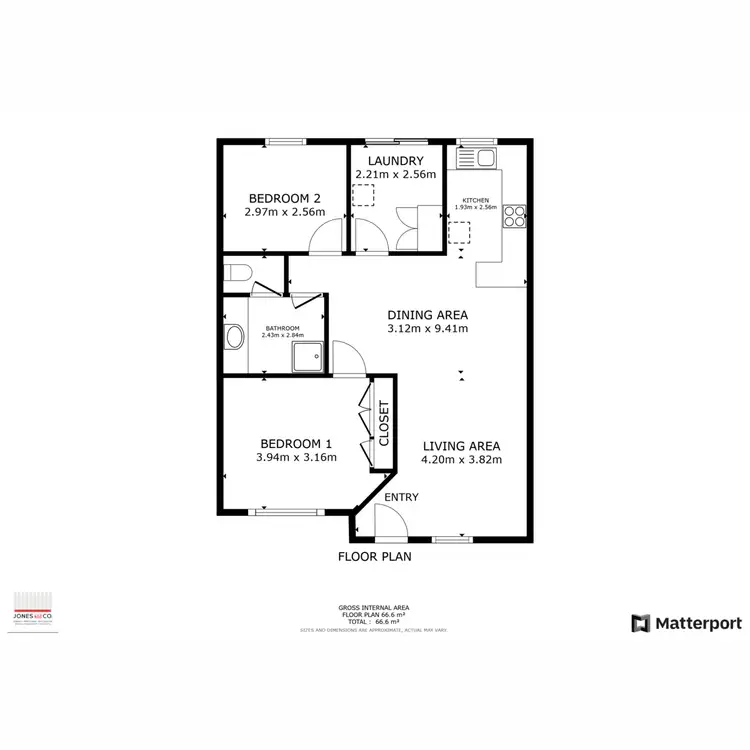 Floorplan of Homely villa listing, 2/9 Avery Avenue, Dianella WA 6059