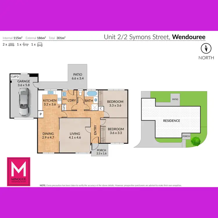 Floorplan of Homely unit listing, 2/2 Symons Street, Wendouree VIC 3355