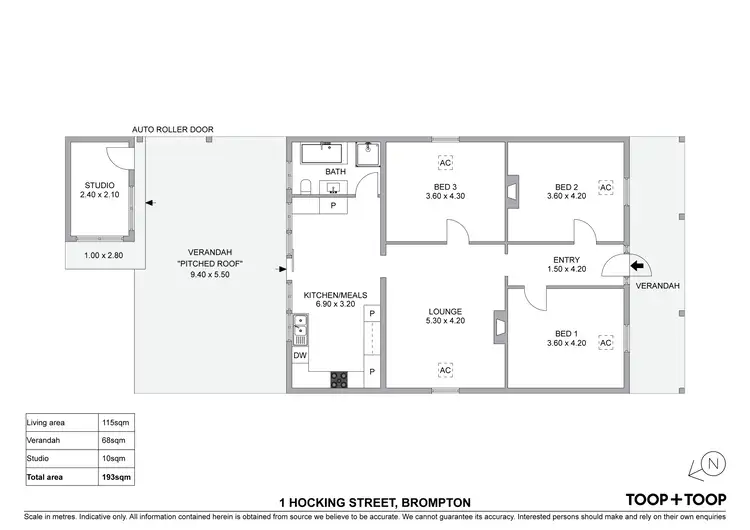 Floorplan of Homely house listing, 1 Hocking Street, Brompton SA 5007
