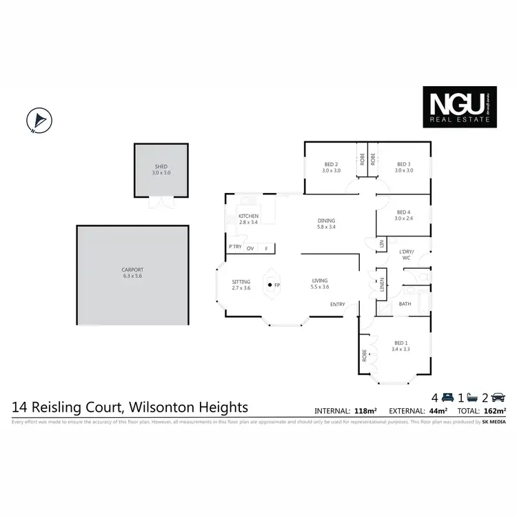 Floorplan of Homely house listing, 14 Reisling Court, Wilsonton Heights QLD 4350