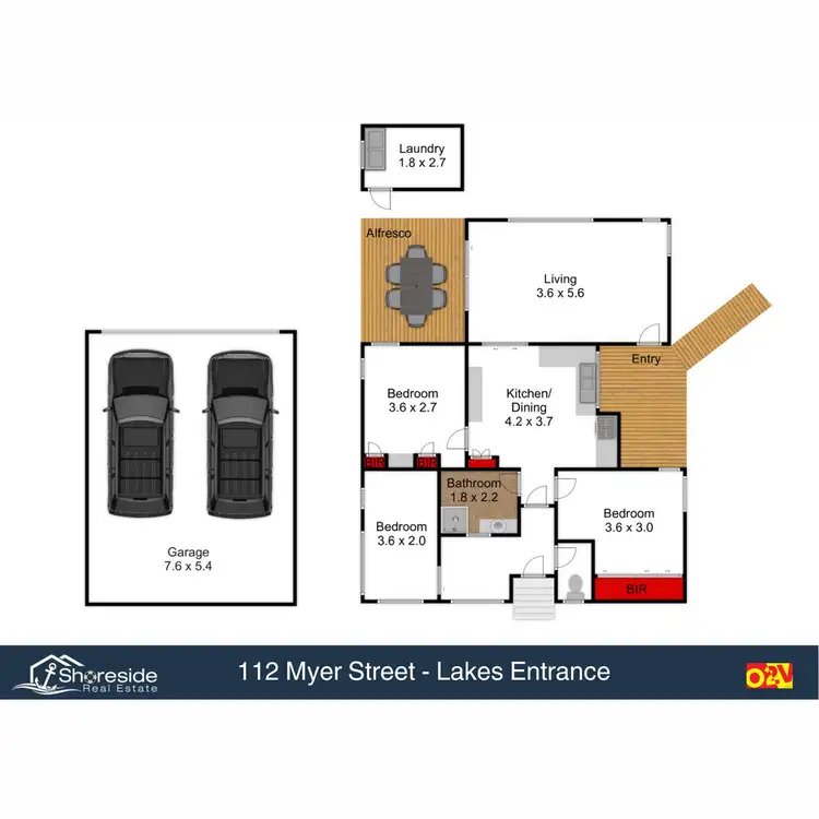 Floorplan of Homely house listing, 112 Myer Street, Lakes Entrance VIC 3909