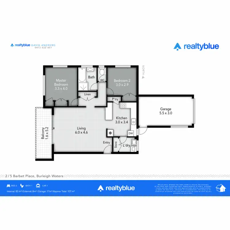 Floorplan of Homely unit listing, 2/5 Barbet Place, Burleigh Waters QLD 4220