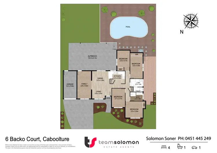 Floorplan of Homely house listing, 6 Backo Court, Caboolture QLD 4510