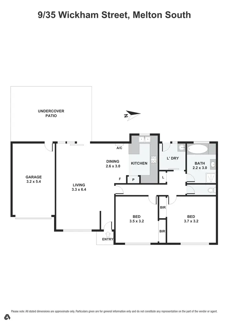 Floorplan of Homely unit listing, 9/35 Wickham Street, Melton South VIC 3338