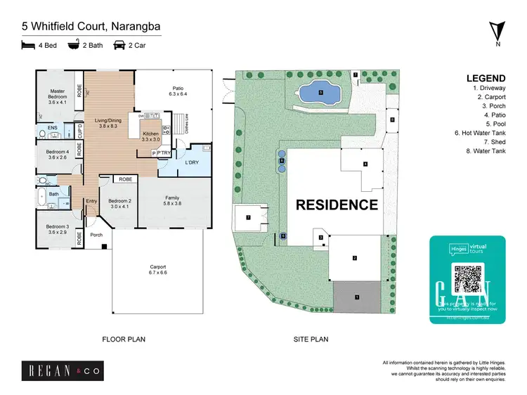 Floorplan of Homely house listing, 5 Whitfield Court, Narangba QLD 4504
