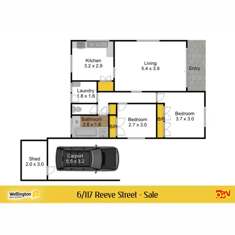 Floorplan of Homely unit listing, 6/117 Reeve Street, Sale VIC 3850