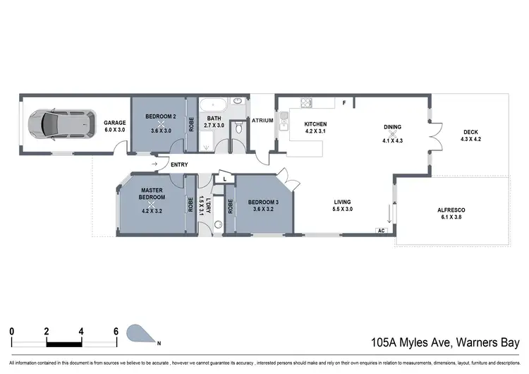 Floorplan of Homely house listing, 105A Myles Avenue, Warners Bay NSW 2282