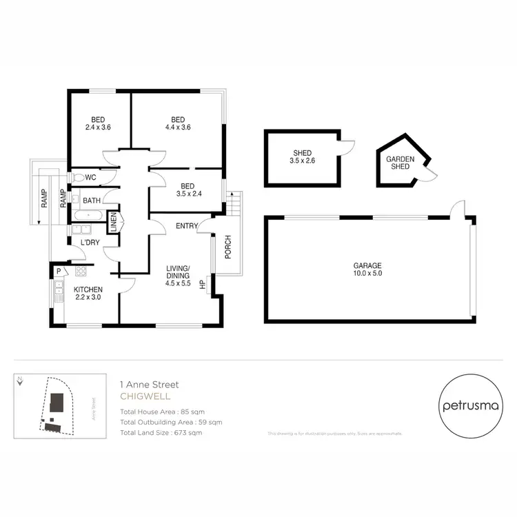 Floorplan of Homely house listing, 1 Anane Street, Chigwell TAS 7011