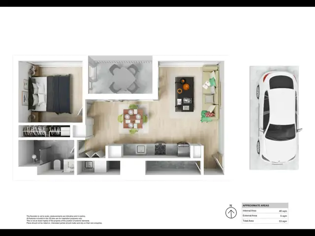 Floorplan of Homely unit listing, 20101/7 Wharf Street, Hamilton QLD 4007