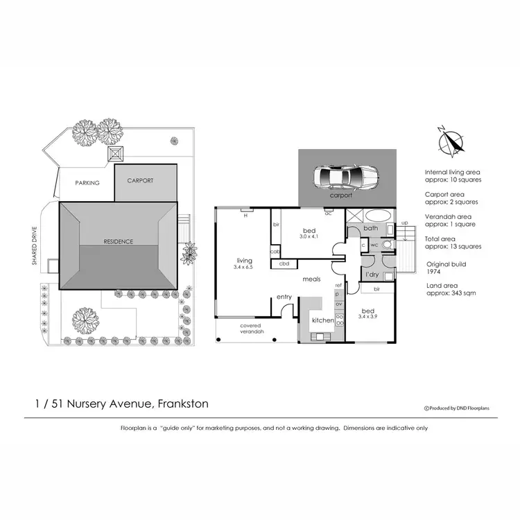 Floorplan of Homely unit listing, 1/51 Nursery Avenue, Frankston VIC 3199