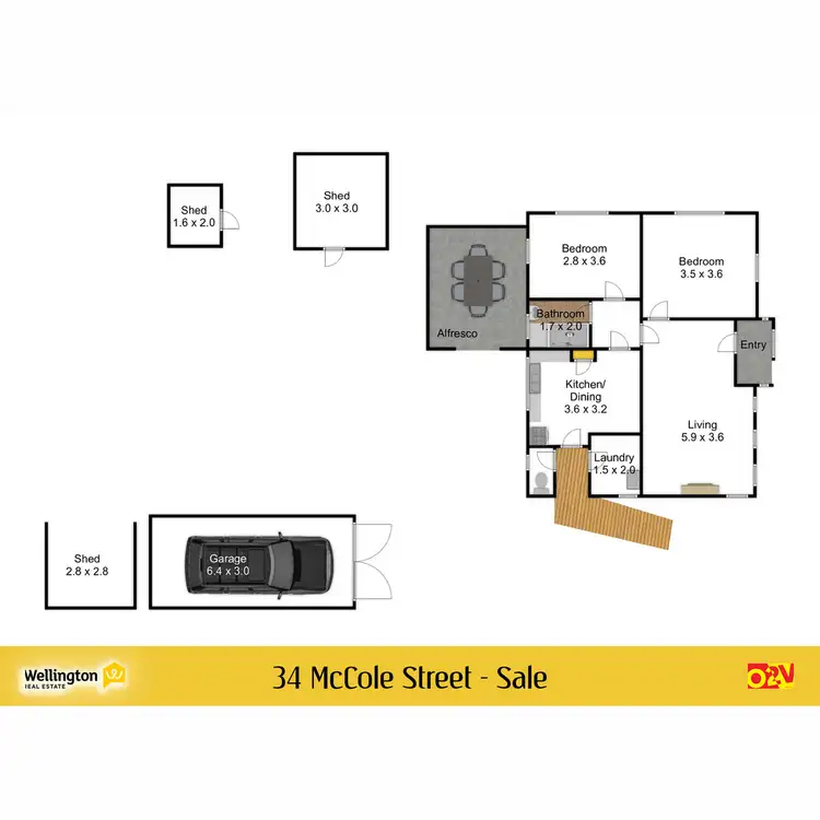 Floorplan of Homely house listing, 34 McCole Street, Sale VIC 3850