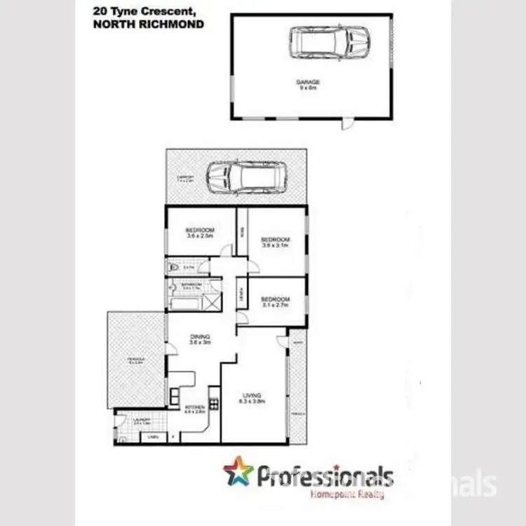 Floorplan of Homely house listing, 20 Tyne Crescent, North Richmond NSW 2754