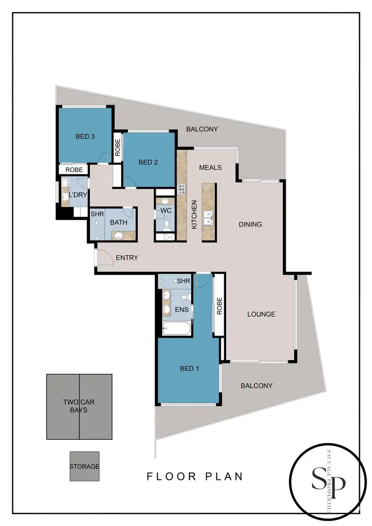 Floorplan of Homely apartment listing, 801/5 Marco Polo Drive, Mandurah WA 6210
