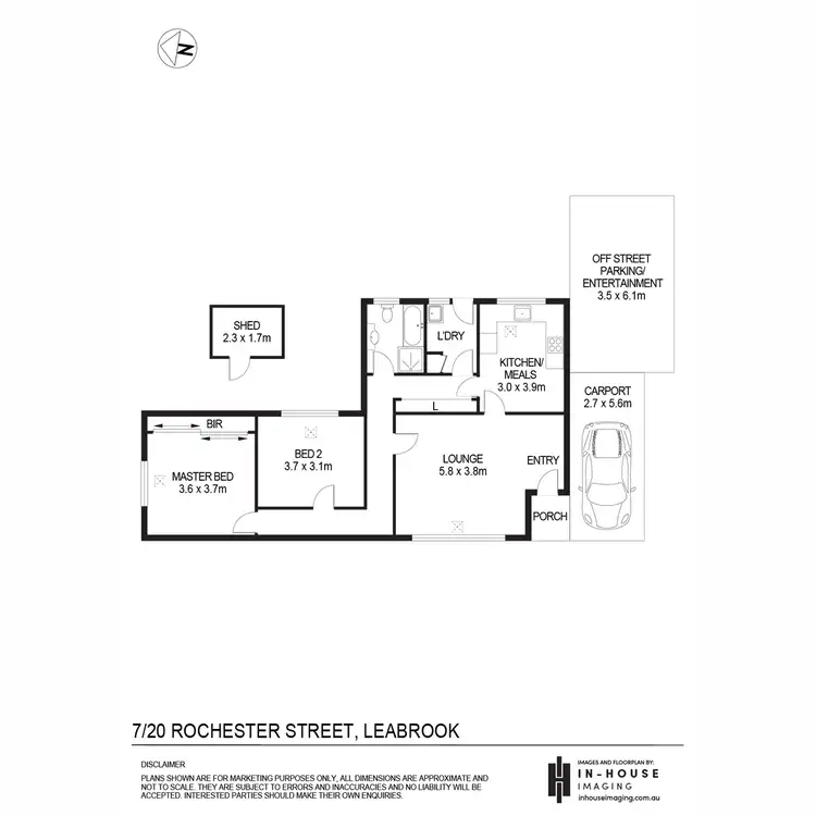Floorplan of Homely unit listing, 7 / 20 Rochester Street, Leabrook SA 5068