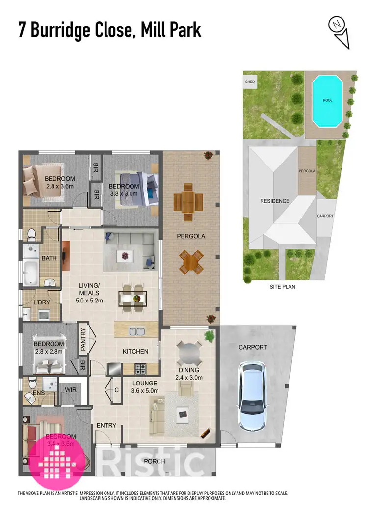 Floorplan of Homely house listing, 7 Burridge Close, Mill Park VIC 3082