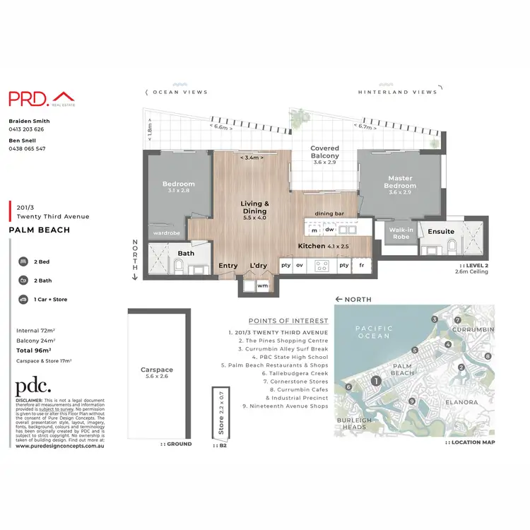 Floorplan of Homely apartment listing, 201/3 Twenty Third Avenue, Palm Beach QLD 4221