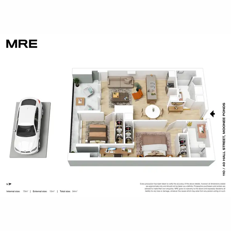 Floorplan of Homely apartment listing, 110/40 Hall Street, Moonee Ponds VIC 3039