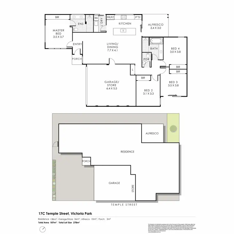 Floorplan of Homely house listing, 17C Temple Street, Victoria Park WA 6100